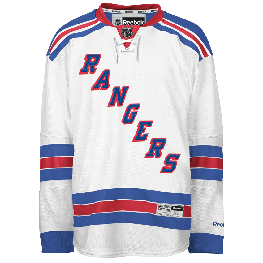 NY Rangers Reebok Road White Jersey - sporting goods - by owner