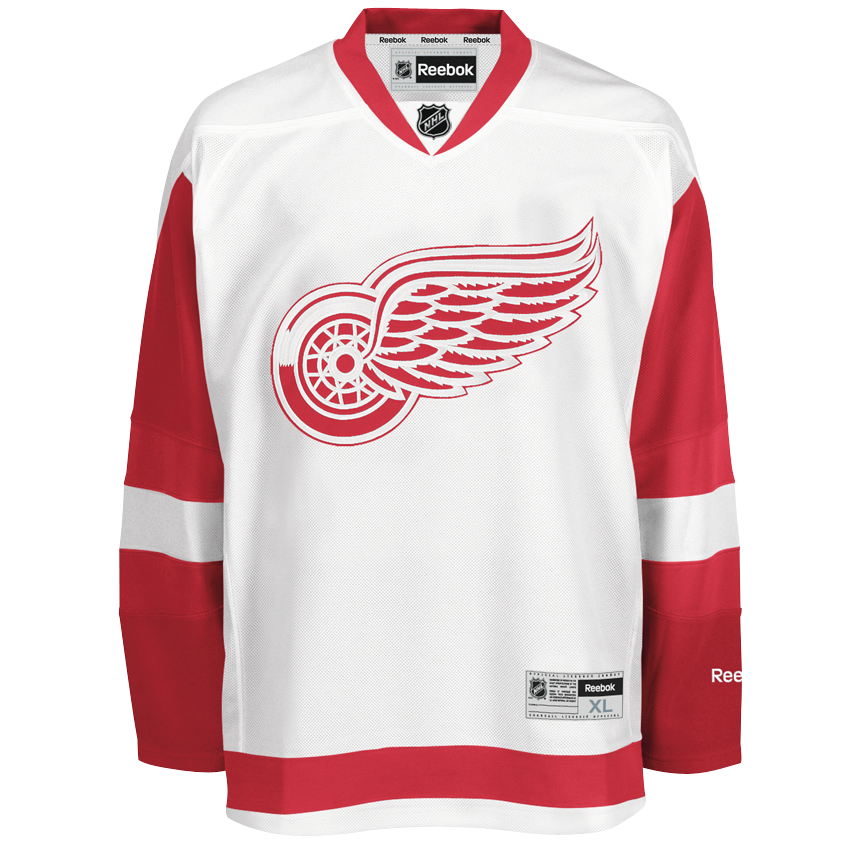 Howard Detroit Red Wings Black Practice Jersey Two Color Lettering
