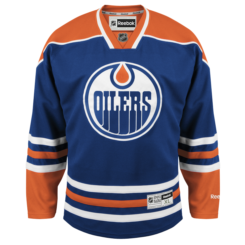 NHL Edmonton Oilers Custom Name Number Orange Blue American Native Jersey T- Shirt