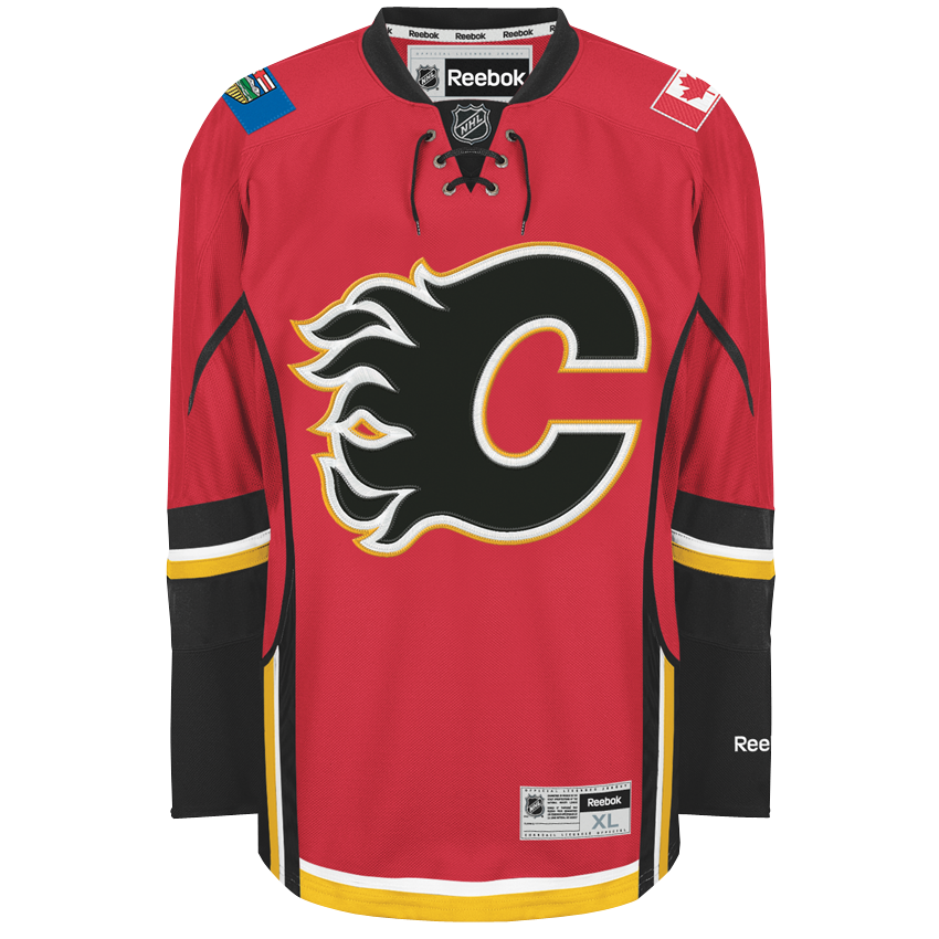 Reebok Calgary Flames Home Adult's Jersey Custom